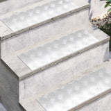 Stair Tread Rectangular 4 pcs Silver 60 x 20 cm Aluminium 4104254