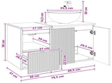 Bathroom Furniture Set 2 pcs White Engineered Wood 3404034