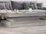 Coffee Table with LED Lights Grey Sonoma 90x50x40 cm 839852