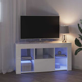 Corner LED TV Cabinet High gloss White 100 x 40 x 50 cm 889799