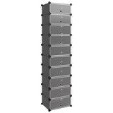 Shoe Rack Black Polypropylene, Steel Tall Shoe Rack Rectangular 340560