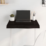 Table Top Dark Brown 60x60x cm Treated Solid Wood Oak 3156415