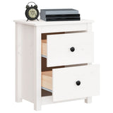 ZNTS Bedside Cabinets 2 pcs White 50x35x61.5 cm Solid Wood Pine 813682