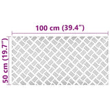 Stair Tread Rectangular 2 pcs Silver 100 x 50 cm Aluminium 4104363