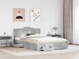 Bed Frame Concrete Grey 120 x 200 cm Engineered Wood 3413624