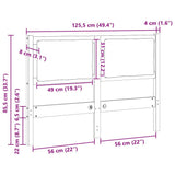 Headboard Other Brown 120 cm Solid pine wood 878965