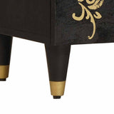 Bedside Cabinet with Door with Drawer Black 50 x 33 x 60 cm 4018816