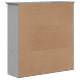 Cabinet with Glass Doors BODO Grey Solid Wood Pine 355079