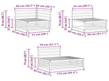 Outdoor Sofa Set 6 Piece Natural Solid Acacia Wood 3374099