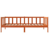 Bed Frame with Headboard Wax Brown 90 x 190 cm Solid Pine Wood 863896
