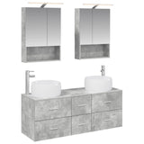 Bathroom Furniture Set 5 pcs Concrete Grey 3407042