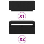 TV Cabinet 3 pcs Black 260 x 35 x 40 cm Engineered wood 3333064