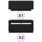 TV Cabinet 3 pcs Black 260 x 35 x 40 cm Engineered wood 3333064
