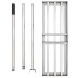 Garden Leveling Rake Silver 75 x 25 x 200 cm Stainless Steel 42011361