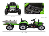 Ride On Tractor, Battery Powered Electric Car, with Detachable Trailer, Remote Control, Music T3398P348360