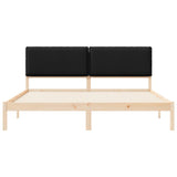 Bed Frame with Upholstered Headboard Black 180 x 200 cm 877821