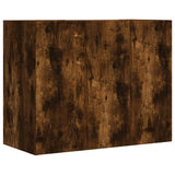 Wall Cabinet Smoked Oak 75x35x60 cm Engineered Wood 848427