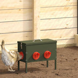 Chicken Feeder Olive Green 41.5 x 20.5 x 33 cm 874655