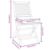 Folding Chair 4 pcs White 49 x 57.5 x 92cm Solid Acacia wood 3329121