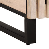 Bedside Cabinet White 50x34x60 cm Solid Wood Mango 377479