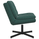 Swivel Relaxing Chair Dark Green 63 x 75 x 76 cm Velvet 42007362