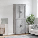 Highboard Grey Sonoma 69.5x34x180 cm Engineered Wood 3199567