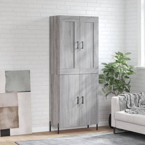 Highboard Grey Sonoma 69.5x34x180 cm Engineered Wood 3199567
