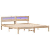 Bed Frame with Headboard Brown 180 x 200 cm Solid Pine Wood 872767