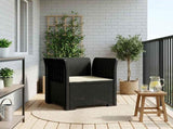 1-Seater Armchair with Cushion Rattan Look PP Anthracite 8011852
