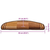 Stair Mats Self-adhesive 10 pcs 65x21x4 cm Brown 149837