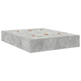 Storage Bed Frame with Door Concrete Grey 236.5 x 150 x 31.5 cm 3335648