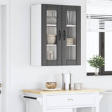 Wall Glass Cabinet LUCCA Black 60 x 31 x 80 cm Engineered Wood 885086