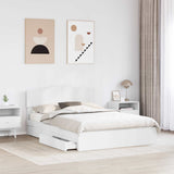Storage Bed with Headboard White 160 x 200 cm Engineered Wood 3413075
