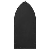 Garden Mirror Black Iron, Glass 70x30 cm Decorative inlays 318352
