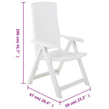 Garden Chair Set of 2 White Plastic Standard 48760