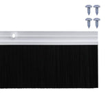 Screw-on Door Brush Seals 12 pcs Silver 100 cm Aluminium Alloy 42019496