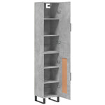 Highboard Concrete Grey 34.5x34x180 cm Engineered Wood 3199133