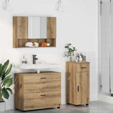 Bathroom Furniture Set with Drawer with Shelf 3 pcs Artisan Oak 3393042