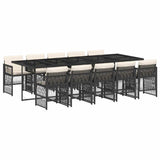 Garden Dining Set Black, Cream White 3210930
