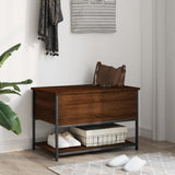Storage Bench Brown Oak 70x42.5x47 cm Engineered Wood 839022