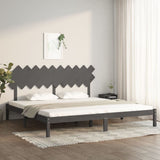 Bed Frame without Mattress Grey 200x200 cm Solid Wood 3104890