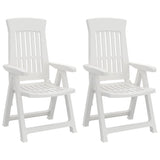 Garden Reclining Chair Set of 2 White Polypropylene Medium 364710