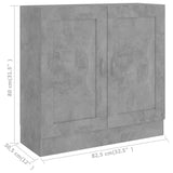 ZNTS Book Cabinet Concrete Grey 82.5x30.5x80 cm Engineered Wood 802709