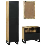 Bathroom Furniture Set with Drawer 3 pcs Brown Engineered Wood 3310043