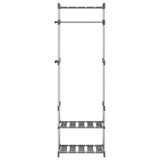 3-Tier Clothes Rack Silver 59x29x192 cm Aluminium 344385
