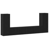 Black Oak TV Cabinet Set 4 pcs Black oak Large Engineered wood 3393313