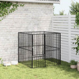 Dog Playpen 4 Panel Black Galvanised Steel 172210