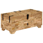 ZNTS Coffee Table Solid Mango Wood 80x40x35 cm 247327