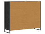 Book Cabinet Black Oak 99.5 x 30 x 108.5 cm Engineered Wood 886522