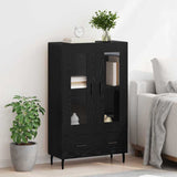 Highboard Black Oak 69.5 x 31 x 115 cm Engineered Wood 882543